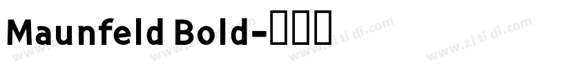 Maunfeld Bold字体转换